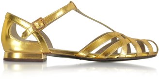 Marc Jacobs Woven Laminated Leather Sandal