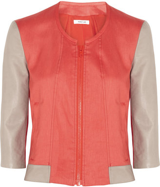 Helmut Lang Color-block linen-blend twill jacket