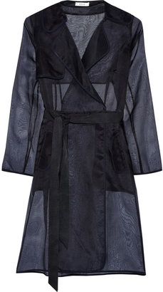 Milly Silk-organza trench coat