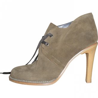 Moschino Ecru Suede Ankle boots