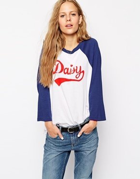 Wildfox Couture Daisy Field '79 Baseball T-Shirt - citynight