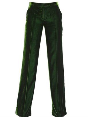 Emilio Pucci Viscose & Silk Blend Velvet Trousers