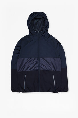 French Connection Mixed Nylon Run Hooded Jacket