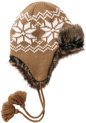 Nordic Modena Knit Faux Fur Lined Trapper Hat