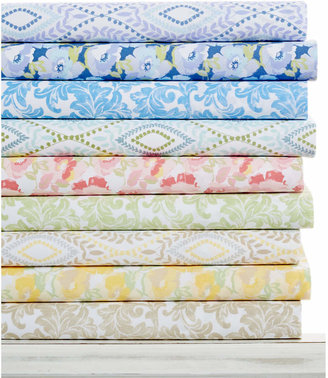 Martha Stewart Collection CLOSEOUT! Martha Stewart Collection Wild Blossoms California King 4-pc Sheet Set, 300 Thread Count Cotton Percale, Created for Macy's