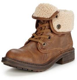 Blowfish Farina Fold Down Faux Shearling Lined Ankle Boots
