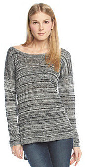 DKNY Marled Shine High-Low Pullover