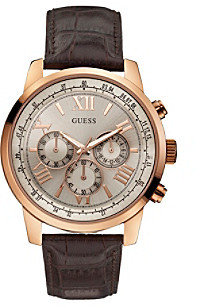 GUESS Brown Classic Sport Chronograph Watch