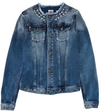 Pepe Jeans short cut and slim fit jean jacket - stone-washed blue
