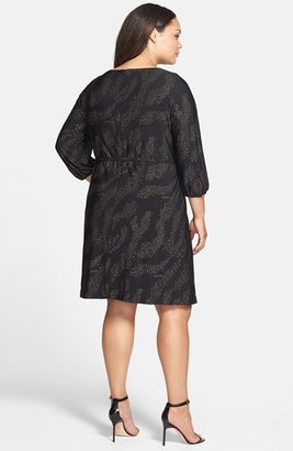 Tahari by Arthur S. Levine Tahari by ASL Embellished Belted Shift Dress (Plus Size)