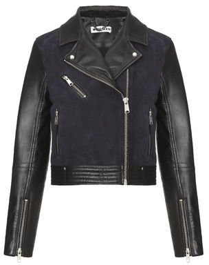 Whistles Marianne Suede and Leather Biker