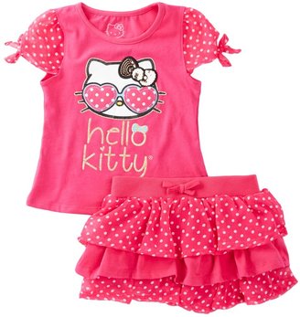 Hello Kitty Polka Dot Skirt Set (Little Girls)