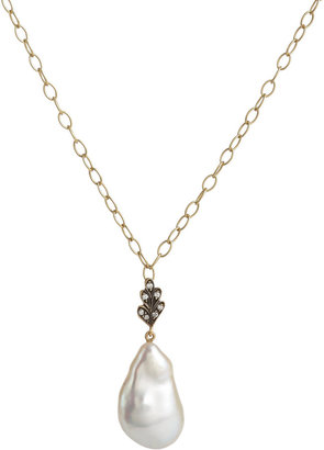 Cathy Waterman Baroque Pearl Pendant Necklace