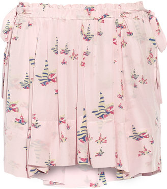 Etoile Isabel Marant Printed silk crepe de chine mini skirt