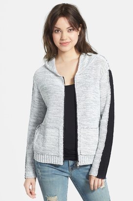 Curio Colorblock Zip Front Hooded Sweater