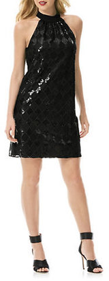 Laundry by Shelli Segal Sequined Check Dress