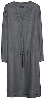 Violeta BY MANGO Drawstring Waist Dress, Medium Grey