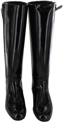 Chanel Black Patent leather Boots