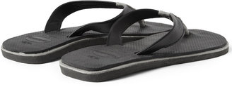 Havaianas Rubber and Leather Flip Flops