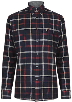 Blue Harbour Pure Brushed Cotton Thermal Twill Checked Shirt