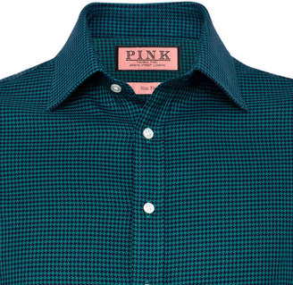 Thomas Pink Verney Texture Slim Fit Button Cuff Shirt