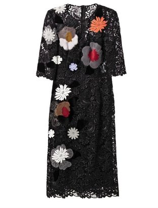 Dolce & Gabbana Embellished macramé-lace dress