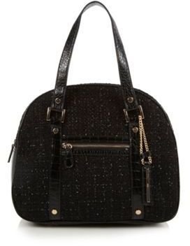 Red Herring Black boucle dome bag