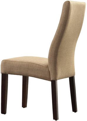 Inspire Q Marcey Tan Linen Wave Back Dining Chair (Set of 2)