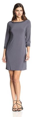 Tiana B Women's 3/4 Sleeve Dress with Embellished Neckline and Sleeves