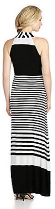 Chaus Sleeveless Stripe Loop Maxi Dress