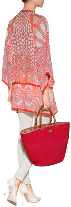Emilio Pucci Straw Tote with Printed Lining Gr. ONE SIZE