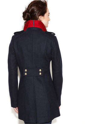 Tommy Hilfiger Double-Breasted Wool-Blend Military Coat