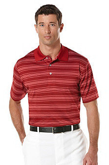 PGA TOUR Men's Three Color Stripe Polo Shirt