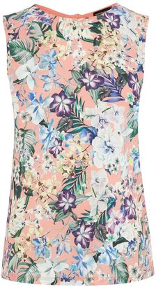 Warehouse Tropical floral print shell top