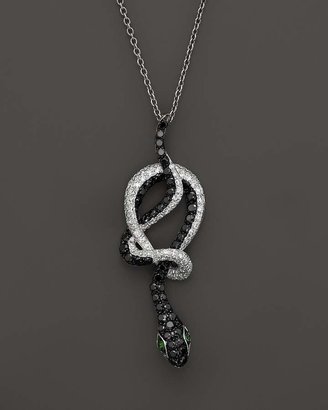 Bloomingdale's Black & White Diamond Snake Pendant in 14K White Gold, .70 ct. t.w. - 100% Exclusive