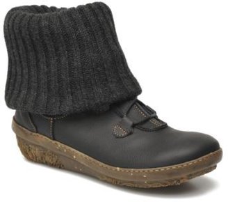 El Naturalista Women's Funghi N°381 Rounded Toe Ankle Boots In Black - Size 6