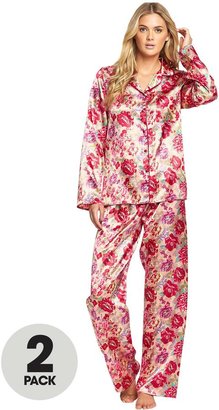 Sorbet Satin Pyjamas (2 Pack)