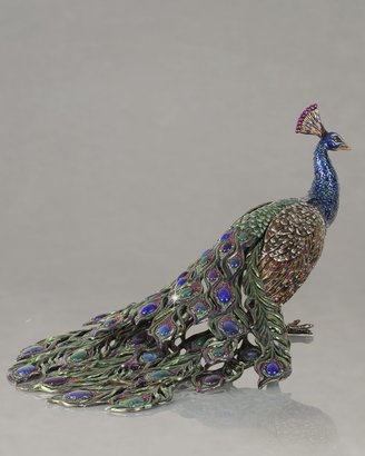 Jay Strongwater Peacock" Figurine