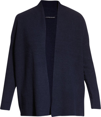 Eileen Fisher Ribbed Open-Front Cardigan