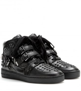 MICHAEL Michael Kors Bryn Embellished-leather Sneakers