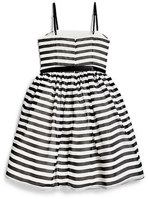 Un Deux Trois Girl's Striped Party Dress