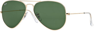 Ray-Ban Original Aviator Sunglasses, Golden/Green