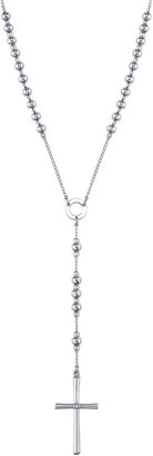 JCPenney FINE JEWELRY Mens Diamond-Accent & Stainless Steel Rosary