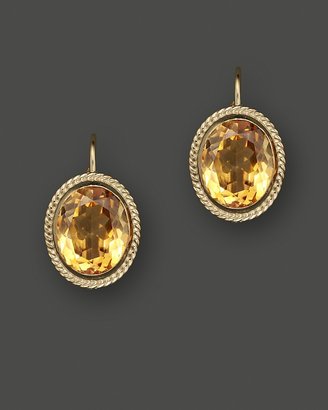 Bloomingdale's 14K Yellow Gold Bezel Set Large Drop Earrings with Citrine - 100% Exclusive