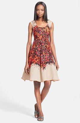 Tracy Reese Floral Print Fit & Flare Dress