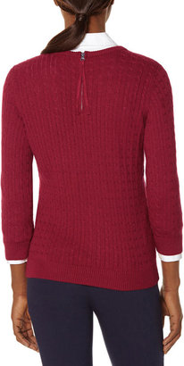 The Limited Zip Back Cable Knit Sweater