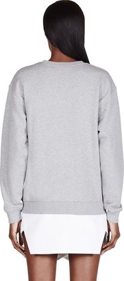 McQ Heathered Grey Monogram Sweater