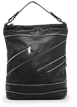 MANGO Zip-detail shoulder bag