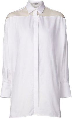 Valentino sheer panel blouse
