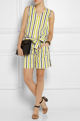 Marni Infinite Lines striped cotton playsuit